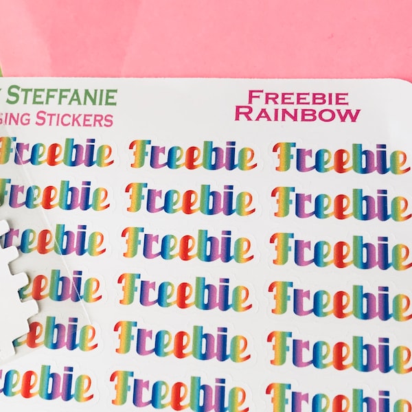 Freebie Rainbow Sticker, Freebie Sticker, Free Item Sticker, Freebie, Freebie Package Sticker, Packaging Stickers, Shipping Stickers