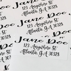 Return Address Labels, Matte White Address Labels, Glossy White Address Labels, Custom Address Label, Return Mailing Sticker, Envelope Label