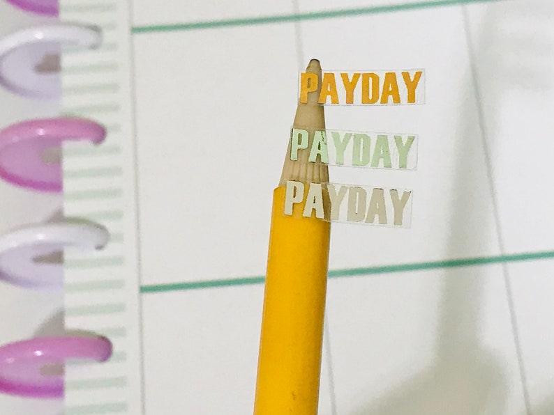 Foiled Mini Payday Stickers, Mini Payday Sticker, Payday Sticker, Payday Sticker Sheet, Payday Sticker Set, Payday Stickers, Mini Payday image 1