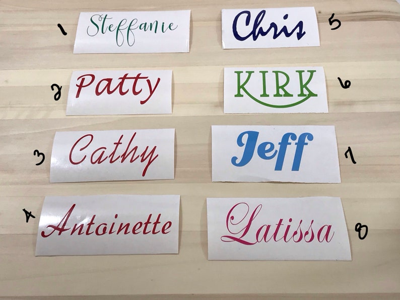 Vinyl Name Decal Custom Name Decal Custom Vinyl Etsy