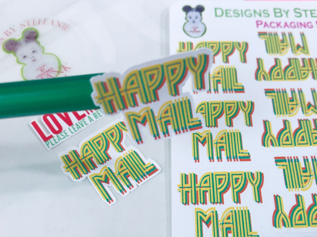 Happy Mail Stickers, Happy Mail Packaging Stickers, Happy Mail Sticker ...