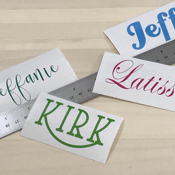 Custom Name Decal Etsy