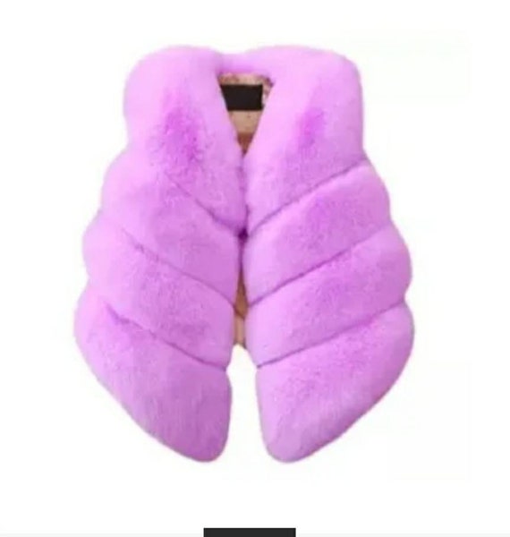 Kids Boys Hooded Faux Fur Bodywarmer Vest Girls Baby Gilet Coat Vests Coats UK