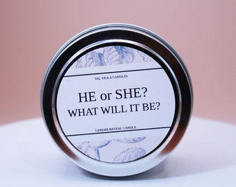 Gender Reveal Candles Soy Candle | Color Changing Reveal | He or She | Baby Announcement | NOT an INSTANT REVEAL