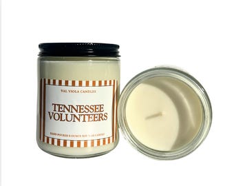 テネシー・ボランティアーズ | ソイワックスキャンドル | アンバージャー入りソイワックスキャンドル | 誕生日プレゼント | テネシー州ノックスビル | ロッキートップ | ボランティアーズ | ボランティアーズ