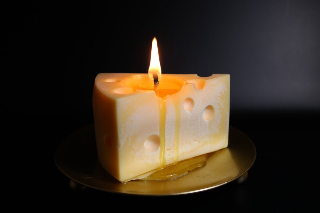 Cheese Candle Custom Scent Home Decor Candles Fun Pillar Candle Soy Wax