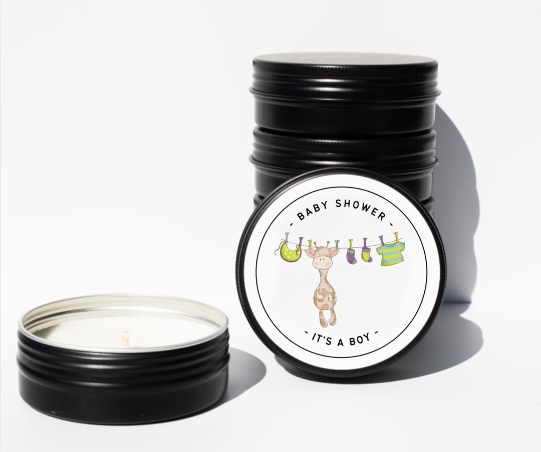 Personalized Baby Shower Favor Candles: 2oz Soy Wax Tin, It's A Boy - Etsy