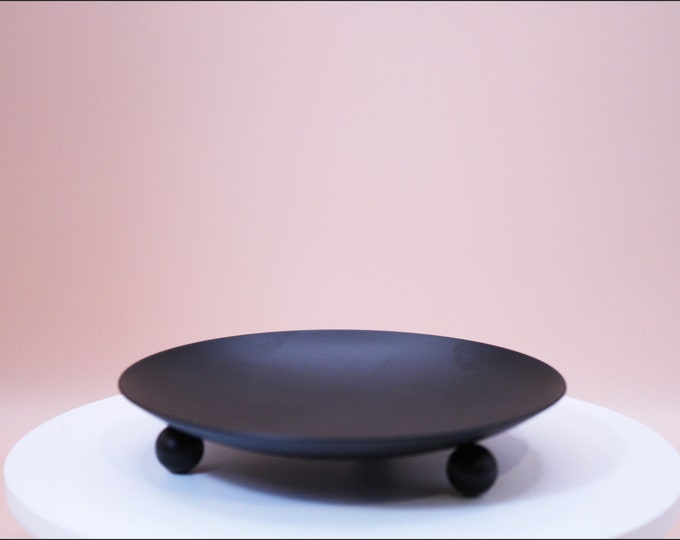 Pillar Plate Handmade Stoneware Pottery Candle Plate up to 3 Candle