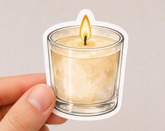 Candle Waterproof Vinyl Sticker | Book Lover, Coffee, Flowers, Candle, Kindle, Laptop & Water Bottle Decal
