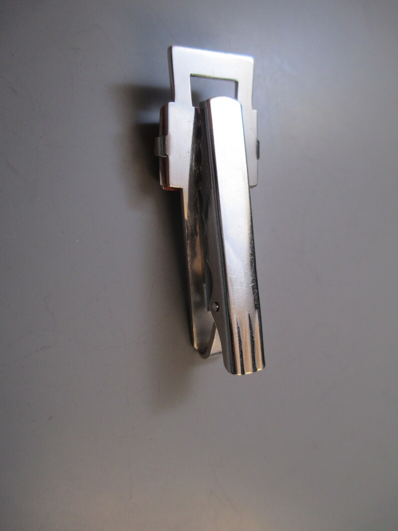 Vintage Tie Clip Intaglio Style Cab Accent Roman Head Soldier