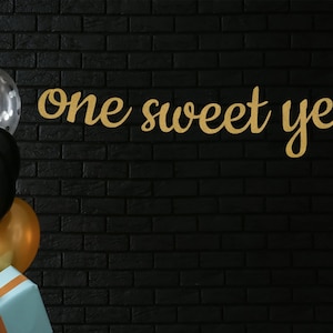 One Sweet Year Birthday Banner, 1st Birthday, One Years Old Banner, Sweet One