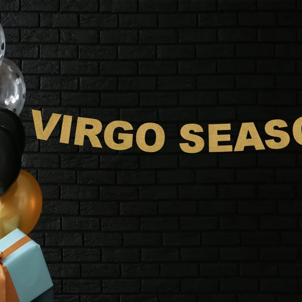 VIRGO Season Birthday Banner, Zodiac Birthday Banner, August September Birthday Banner
