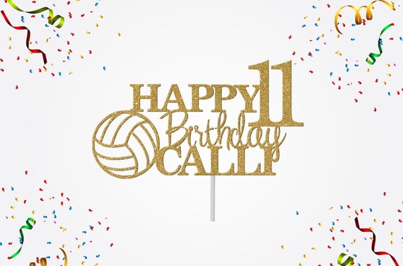 Personalized Volleyball Happy Birthday Name And Age Cake Etsy Personalized Volleyball Happy Birthday Name And Age Cake Etsy