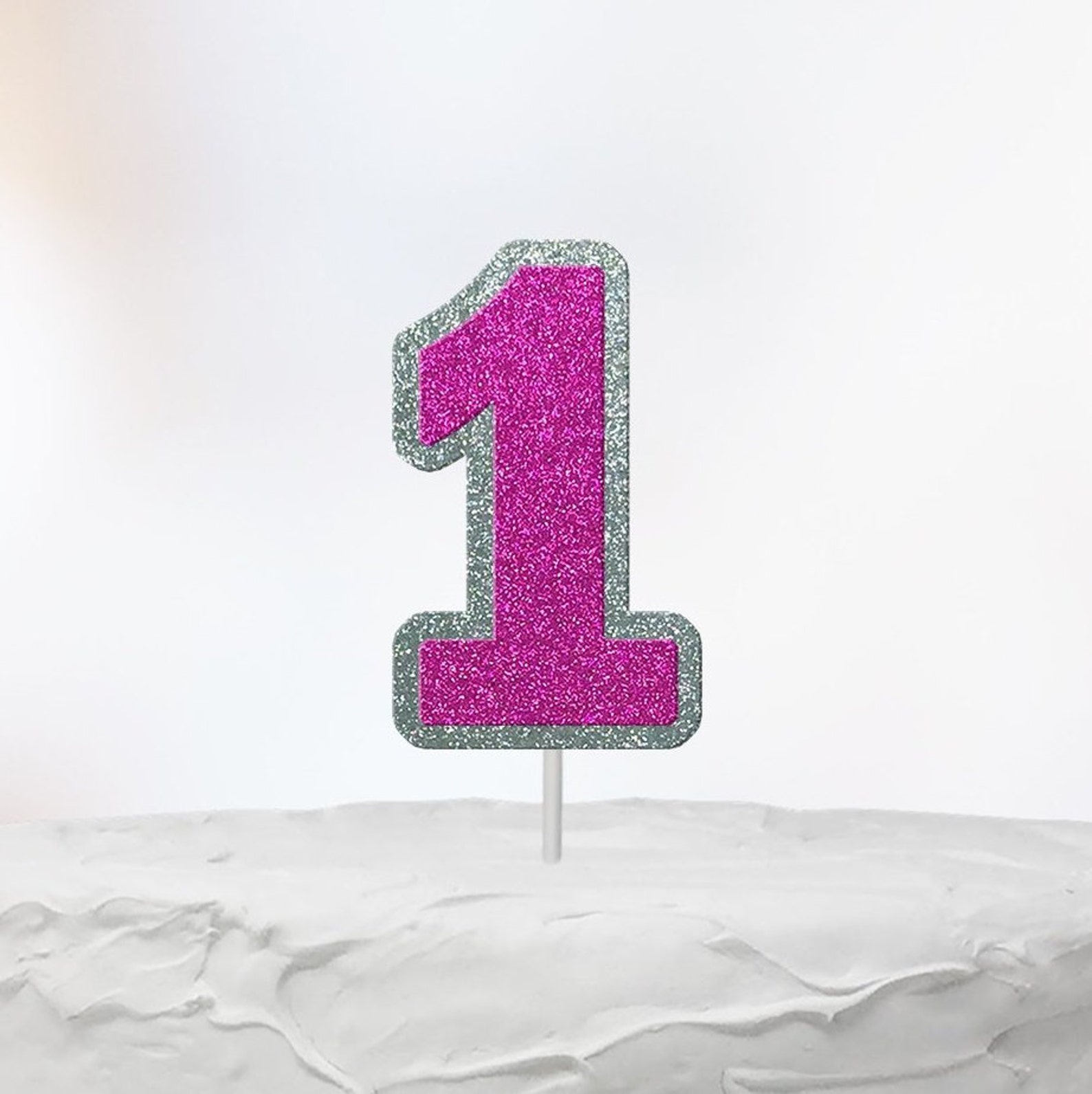 Number 1 Birthday Cake Topper Celebration ONE Multi-Color | Etsy