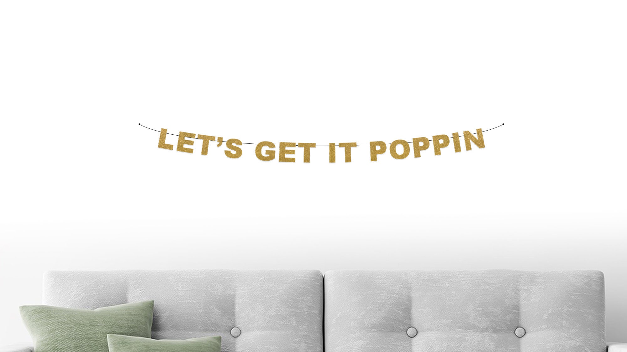 Let's Get It Poppin Banner Party Sign Engagement Etsy