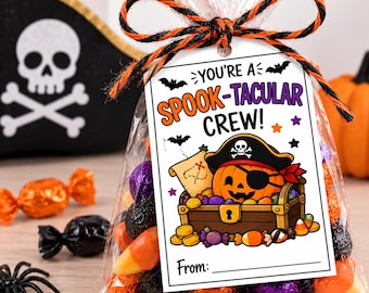 Pirate Halloween Gift Tags | Spook-tacular Crew Treat Tags