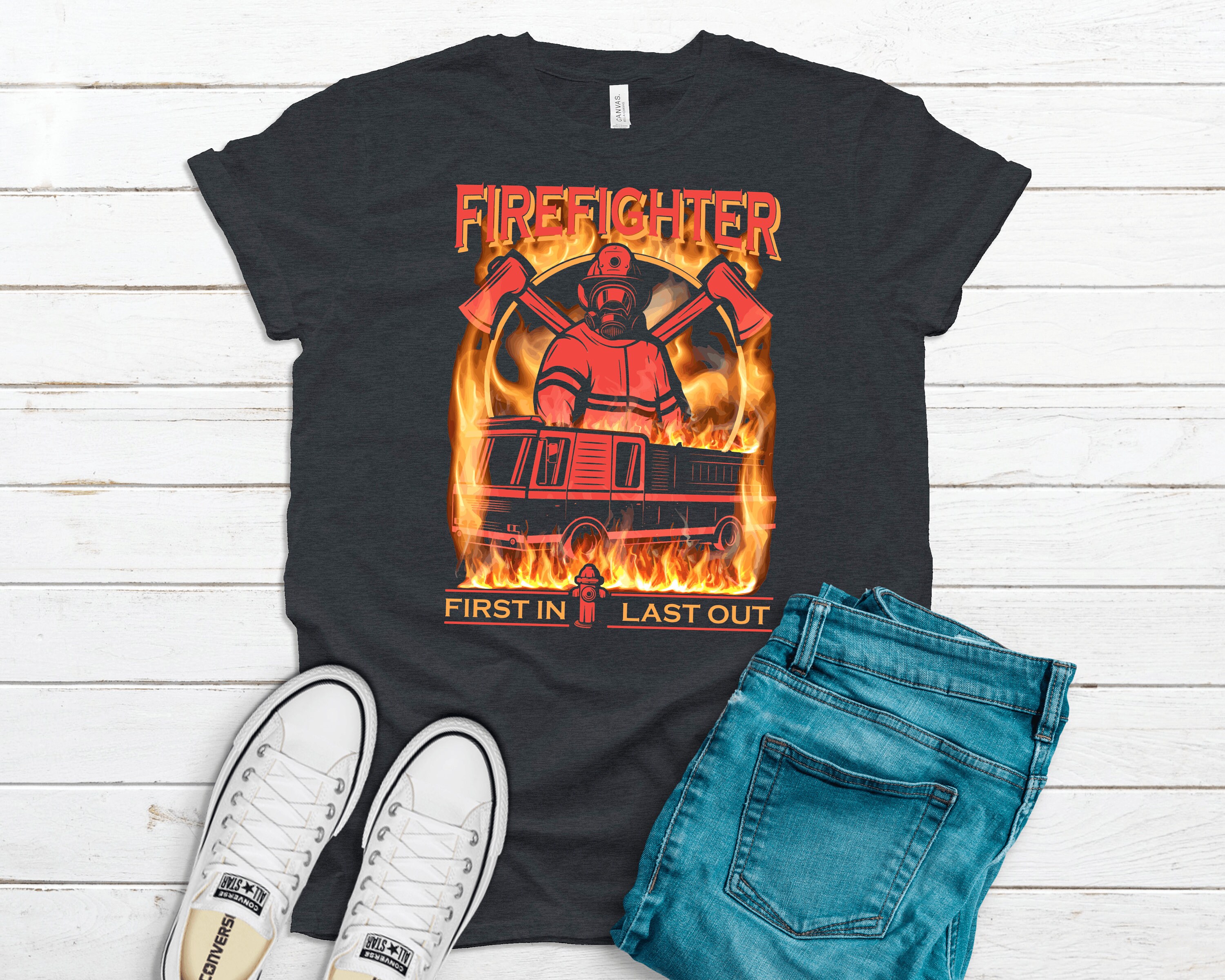 Firefighter Shirt first in Last Out 