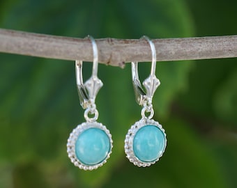 Amazonite Lever Back Earrings