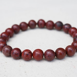 Red Flake Jasper Stretch Bracelet