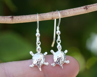 Sterling Silver Turtle Earrings