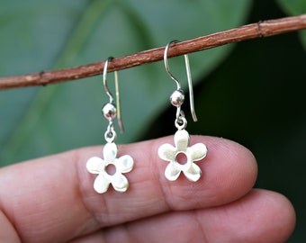 Sterling Silver Flower Earrings