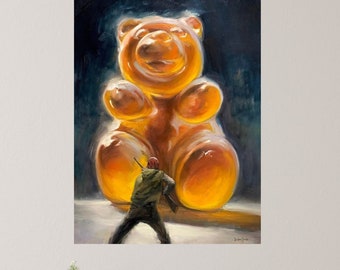 ART PRINT Sweet Tooth | Canvas | Paper | Gummy Bear Wall Art