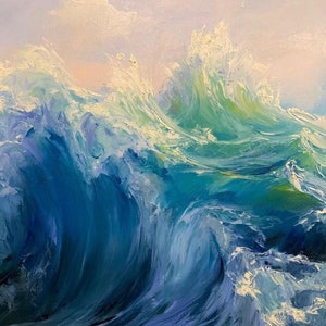 WAVE 1 Print | Wave Art Canvas, Seascape Artwork, Ocean Waves Art, Nature Print, Coastal Wave Artwork, Tidal Waves Art, Beach Waves