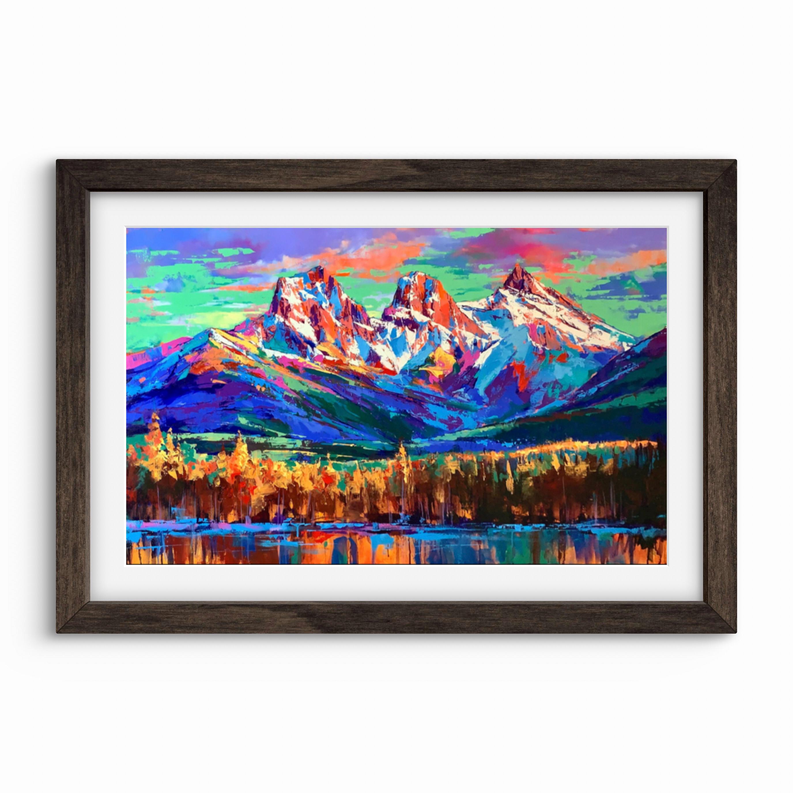 ART PRINT Three Sisters | Canvas | Paper | Canadian Rocky