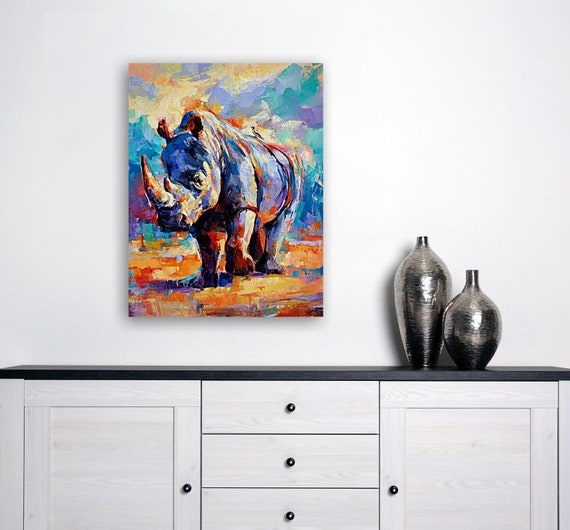 whitepaper(しろ)  作品名 ハナカンムリ ART PRINT Best Friends | Canvas | Paper | White Rhino Wall Art