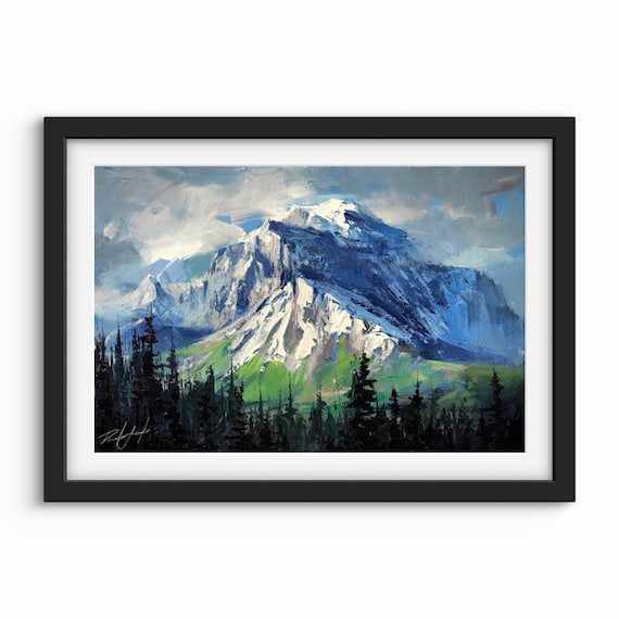 TEMPLE MOUNTAIN Print | Banff Print, Mountain Wall Art, Mount
