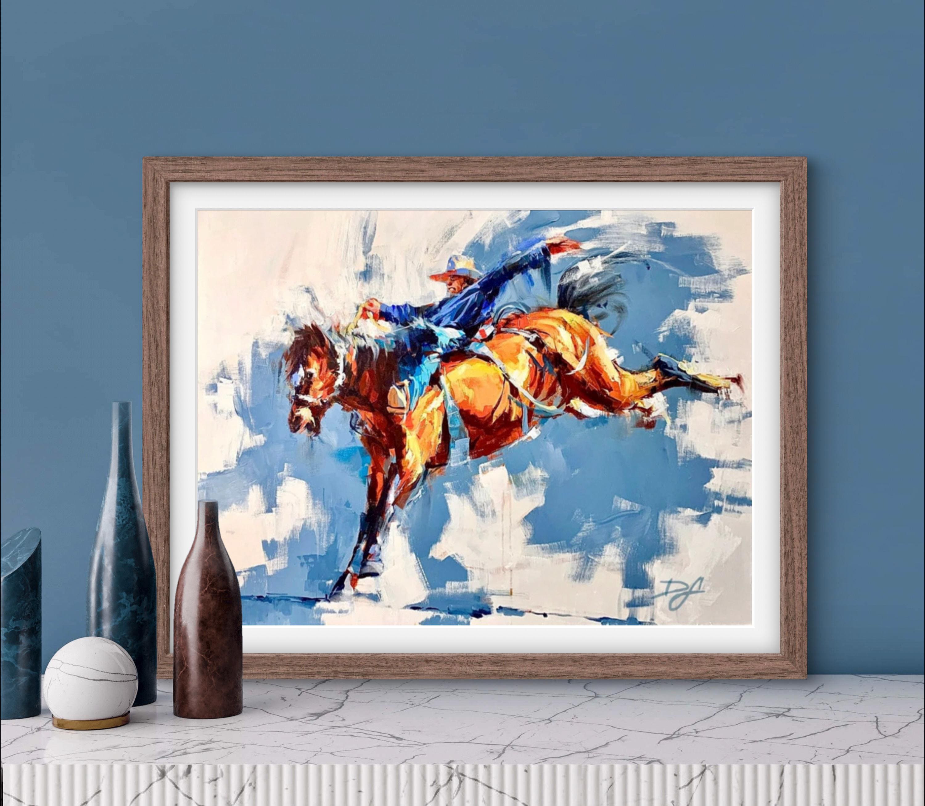 BUMPY RIDE Print | Horse Art Print, Cowboy Art, Western Themed