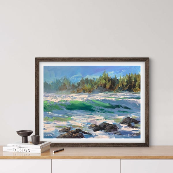 TOFINO Print | Seascape Canvas, Seascape Print, Seascape Art, Ocean Poster, Tofino Beaches, Canadian Beach, Ocean Views, Seaside Art