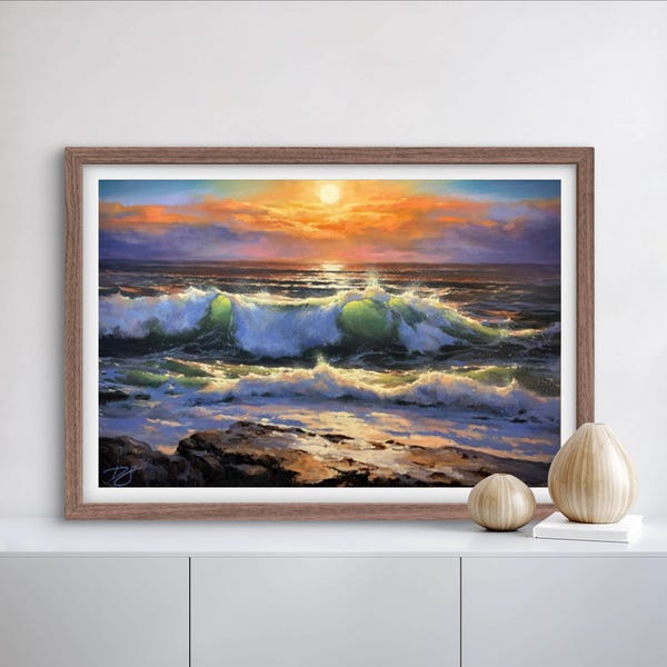 THE DELIVERANCE Print | Seascape Poster, Seascape Artwork, Ocean Views, Beach Vibes, Seaside Artwork, Ocean Theme, Coastal Painting