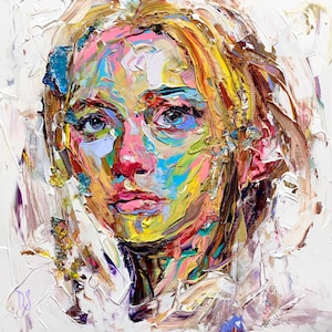 DREAMSCAPES WITHIN Print, Portrait Poster, Portrait Painting, Portrait Office Artwork, Female Portrait Art, Abstract Portrait Canvas