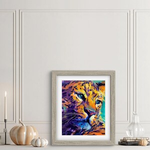SPOTTED Print | Cheetah Print, Cheetah Wall Art, Big Cat Artwork, Wild Animal, Animal Portrait, Leopard Painting, Nature and Animals