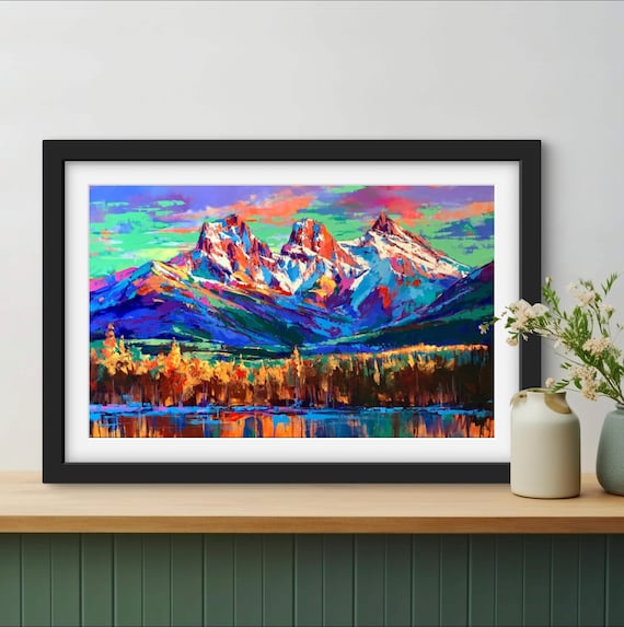 ART PRINT Three Sisters | Canvas | Paper | Canadian Rocky