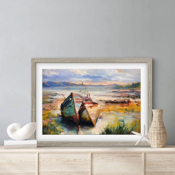 FOR ETERNITY Print, Boat Poster, Boat Artwork, Boat Print, Boat Art Poster, Boat Home Decor, Boat Canvas, Seascape Artwork, Nursery Gifts