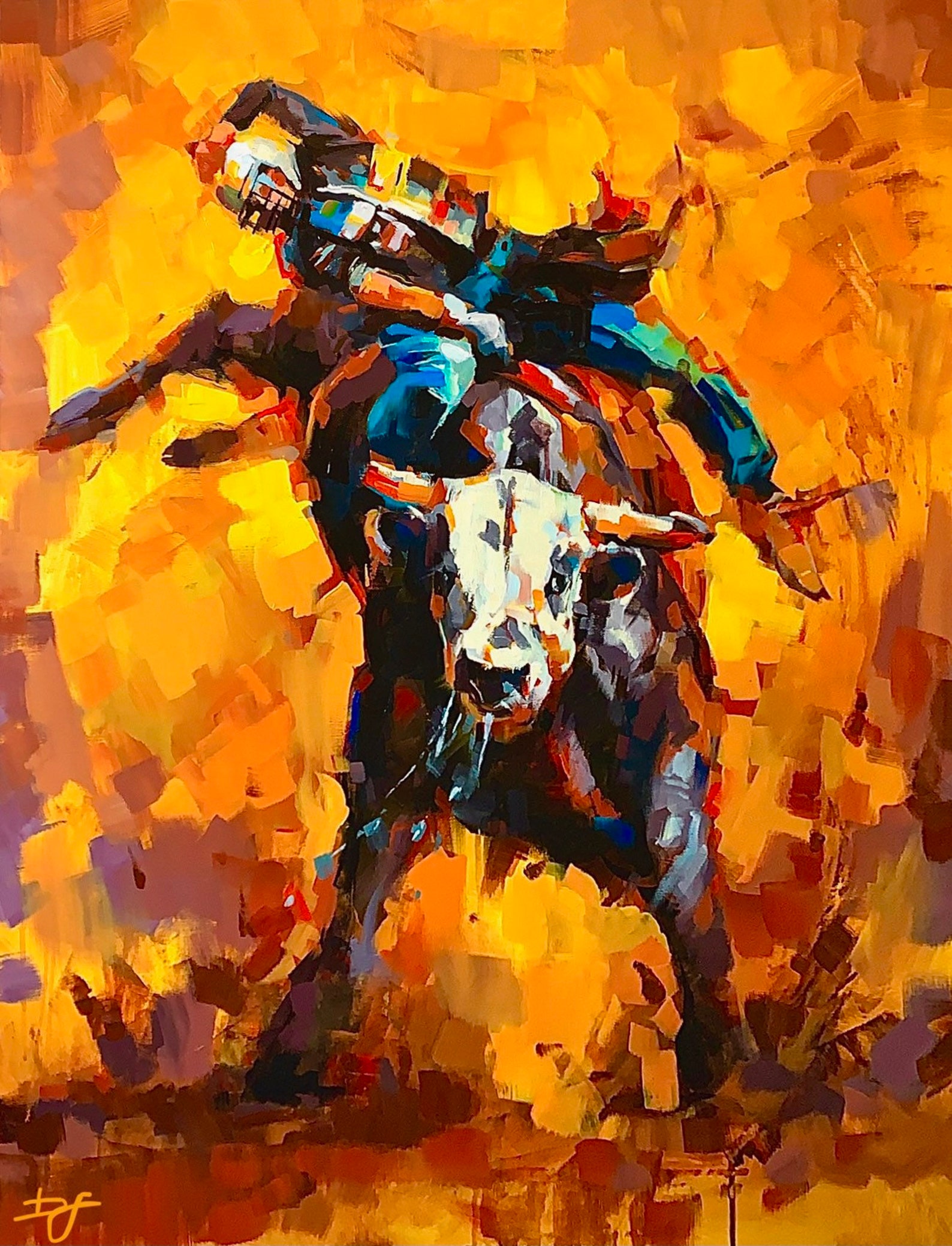 HEAT of the MOMENT Print Bull Art Print Bull Canvas Art Etsy