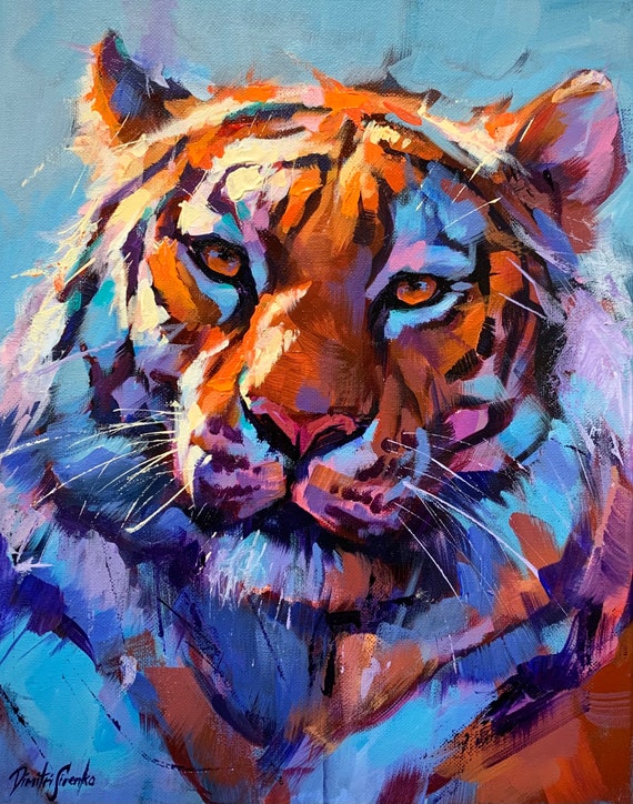 ART PRINT Daywatch | Canvas | Paper | Bengal Colorful Tiger Wall