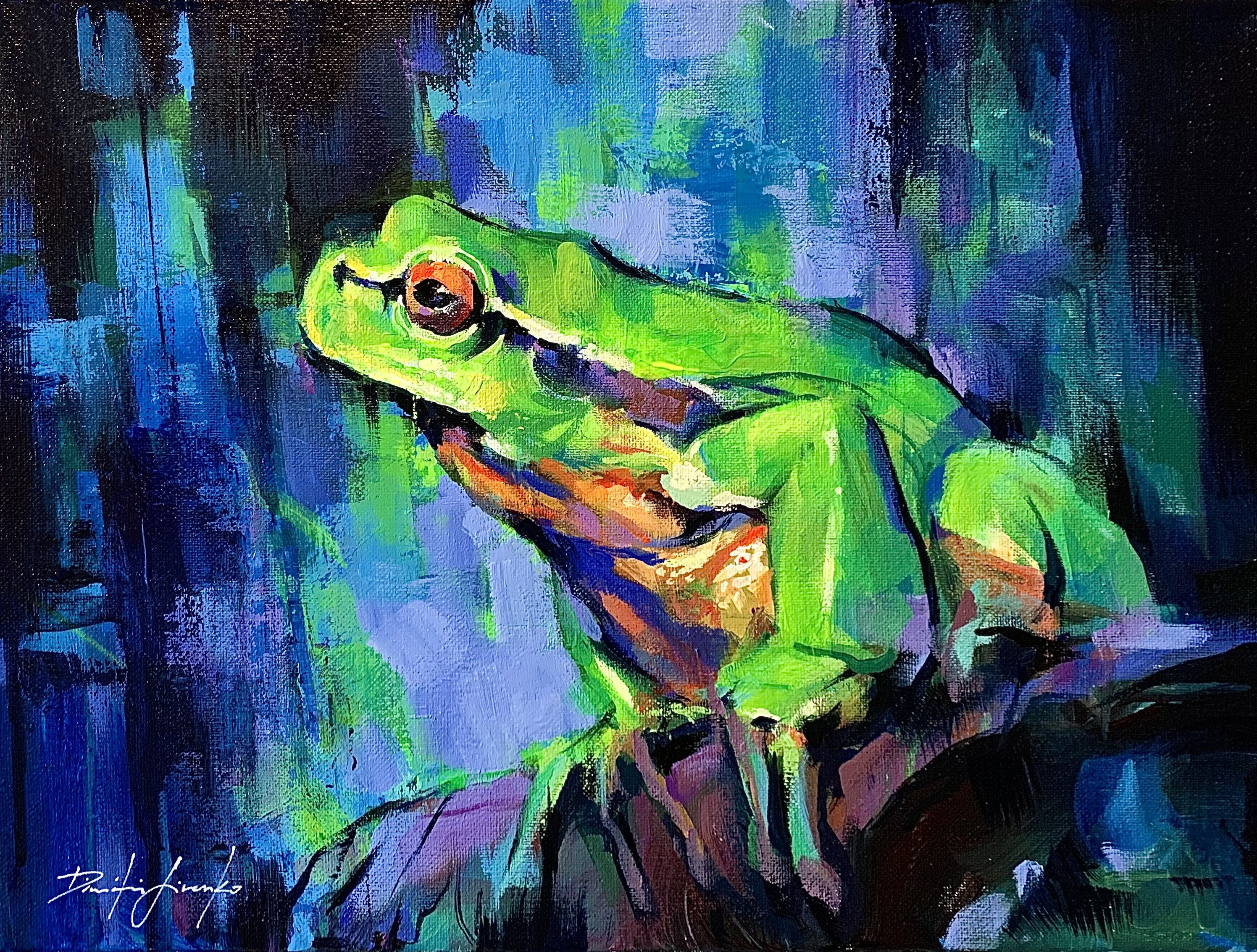 セール 一番安い キャンバス | 考える人 アートプリント | カラフルな緑の | 紙 絵画