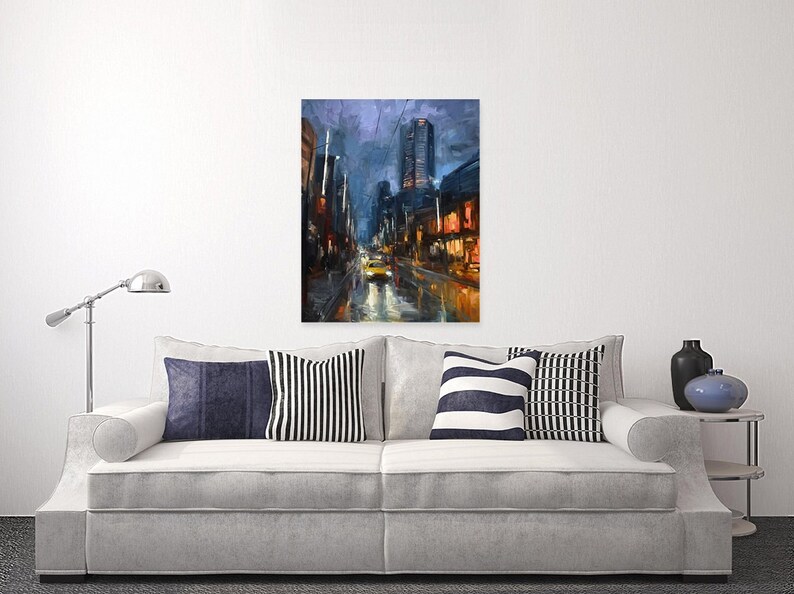 Welcome Back 24x30 oil on Canvas Original Painting City | Etsy