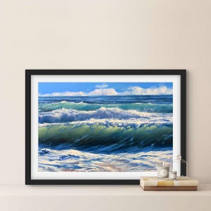 DER TAUCHEN Druck | Poster Meerlandschaft, Meerbild, Meereswellen, Küsten Kunstwerk, Blick aufs Meer