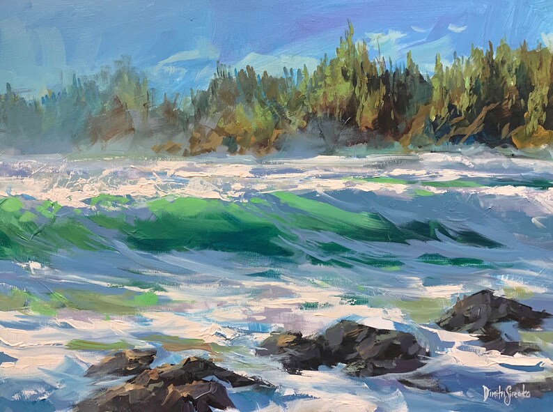 ORIGINAL PAINTING Tofino Acrylic on 18x24 Canvas Etsy