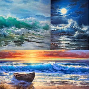 CUSTOM SEASCAPE | Original Painting, Customized Originals, Seascape Home Decor, Ocean Views, Coastal Seascape, Seaside Waves