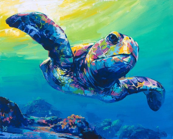 Sea Turtle Print Canvas Small Wall Art Poster Gifts Decorations Home Decor - Turtle Decorations For Home Sea Turtle Print Canvas Small Wall Art Poster Gifts Decorations Home Decor - Turtle Decorations For Home