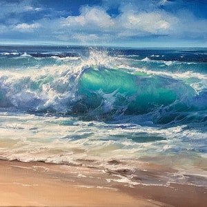 THE TURNING POINT Print | Seascape Art Canvas, Ocean Waves Art, Seaside Artwork, Beach Waves Print, Ocean Inspired, Nautical Theme