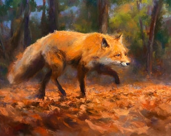 SILENCE Druck, Fuchs Kunst, Fuchs Kunstwerk, Fuchs Wohnkultur, Fuchs Poster, Fuchs Leinwanddruck, Fuchs Wandkunst, Fuchs Dekor, Fuchs Bild, Fuchs Geschenk, Fuchs Druck