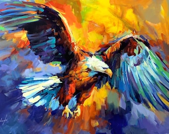 KING of the SKIES Print | Wildlife Poster, Wildlife Artwork, Eagle Poster, Wildlife Decoration, Wildlife Canvas, Bird Art, Eagle Art