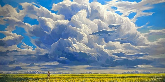 ORIGINAL PAINTING Chasing A Dream 60x30