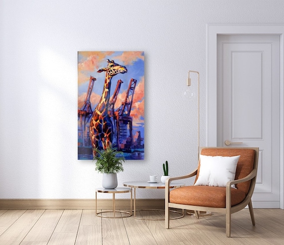 THE HERD MENTALITY Limited Edition Print, Giraffe Poster, Giraffe